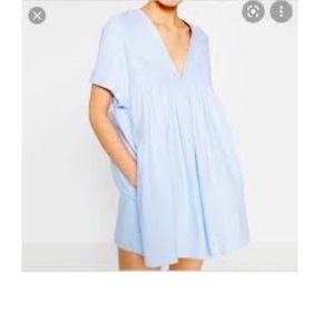 Zara dress - light blue 100% cotton romper dress